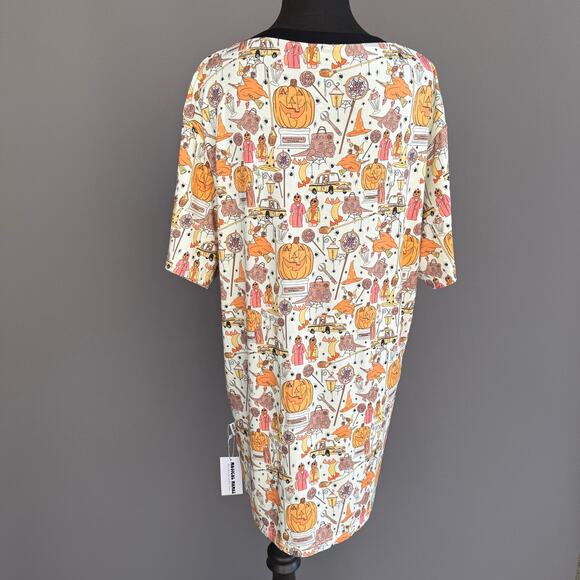 NEW Magical Mamas Halloween tee shirt - bamboo - v neck - pumpkin - size XXL - Picture 3 of 11
